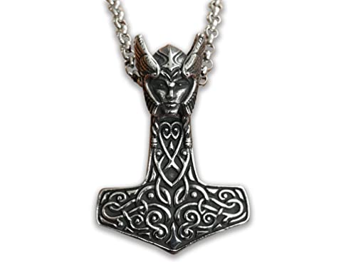 Valkyrie Shieldmaiden Viking Necklace, Stainless Steel