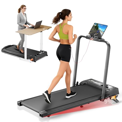 6 IN 1 Laufband für Zuhause mit Neigung bis 9{8ccf27b52188110105a6e6c8576dc1ad20cf3147a57f78a903cb963ca246528f}, Klappbares Laufband mit Intelligentes APP, 12km/h Walking Pad Klappbar, 2.5 PS Walking Pad Schreibtisch mit LED-Anzeige und Fernbedienung 6 IN 1 Laufband für Zuhause mit Neigung bis 9{8ccf27b52188110105a6e6c8576dc1ad20cf3147a57f78a903cb963ca246528f}, Klappbares Laufband mit Intelligentes APP, 12km/h Walking Pad Klappbar, 2.5 PS Walking Pad Schreibtisch mit LED-Anzeige und Fernbedienung