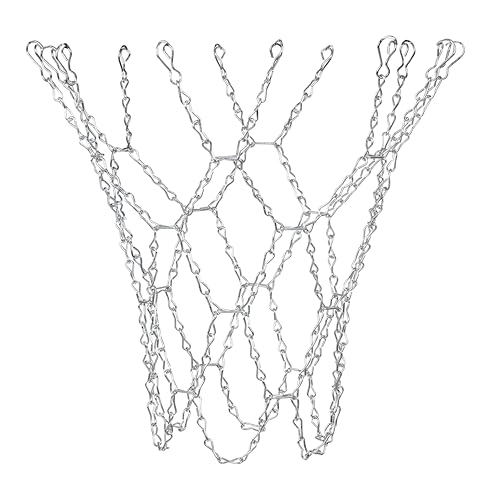 OUTLINER Basketball Net with S Hooks for Standard Rings Weatherproof Metal for Indoor and Outdoor Areas