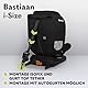 LIONELO Bastiaan i-Size Kindersitz ab Geburt 0-36 kg Isofix Top Tether 360 Grad drehbar Rückwärts Vorwärts Seitenschutz 5-Punkt-Sicherheitsgurte Dri-Seat (Schwarz Carboon)