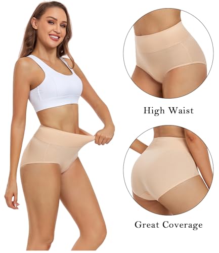 image for wirarpa Women's Cotton Postpartum Underwear High Waisted Ladies Pantie