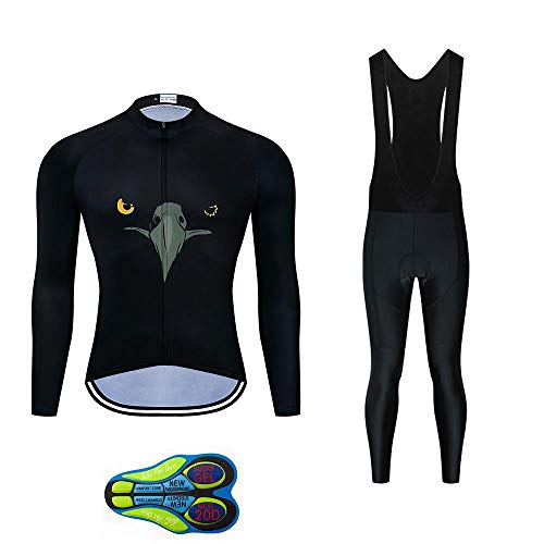 Veste de vélo à manches longues MOXILYN et pantalon homme avec coussinet gel 20D