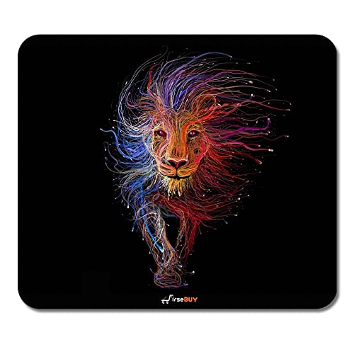 Image of Rectangle Mouse Pad, Anti Slip Rubber Lion Design Mousepads Desktops Gaming Mouse Mat Customized Designed for Home and Office, 8.6 X 7.08 Inches
