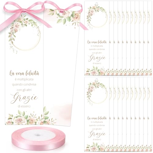 Nezyo 50 Pezzi Segnaposto Comunione Matrimonio Compleanno Bomboniere Segnaposto Battesimo