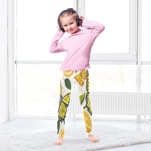 Toddler Girls Leggings Printed Yoga Pants Leggings Butterfly Lemon Simple for Kids4