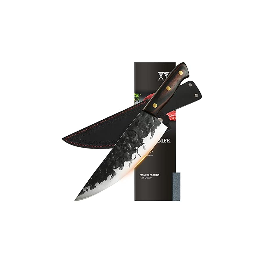 XYJ-FULL-TANG-8-Inch-Professional-Chef-Knife-With-Carry-Sheath-Whetstone-Stainless-Steel-Kitchen-Camping-Knives-For-Slice-Fish-Meat-Cutting XYJ FULL TANG 8 Inch Professional Chef Knife With Carry Sheath &Whetstone Stainless Steel Kitchen Camping Knives For Slice Fish Meat Cutting