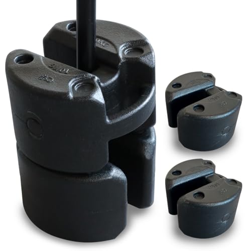 [クイックキャンプ] テント タープ マルシェ マルチウエイト 10kg ブラック 2個セット 重り おもり 重し 固定 アウトドア イベント ゴール 看板 片手 持ち運び 簡単