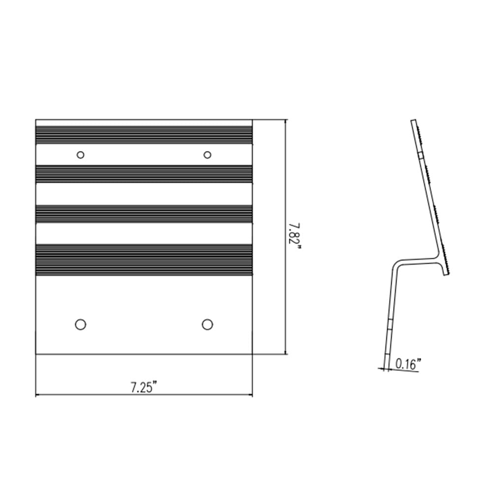 Kits de rampa de Carga para Camiones, Accesorios de Pendiente de Escalera, Soporte de rampas de aleación de Aluminio de 8 Pulgadas y Kit de pies de Goma para cortacésped, Coches y Camiones