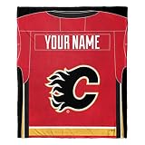 NORTHWEST NHL Calgary Flames Personalized Silk Touch Throw Blanket, 50" x 60", Jersey (236)