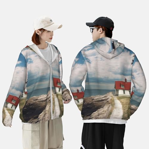 Chaqueta de protección solar para hombre con capucha miniatura 2