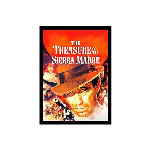 Image of BLINKART The Treasure Of The Sierra Madre (1948) Movie Poster Frame 12x18 Inch | Premium 300 GSM Paper Wall Print | Mid Century Vintage Film Artwork Decor for Home, Bedroom, Living Room, Office
