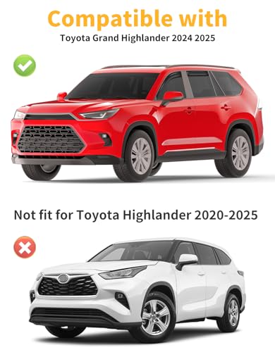 Image of Window Visors Rain Guards for Toyota Grand Highlander 2024-2026