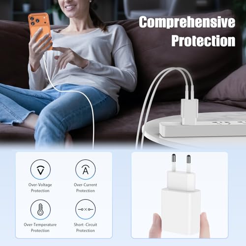 Chargeur rapide 45W à double port USB-C pour charger simultanément deux iPhone 17 - 4