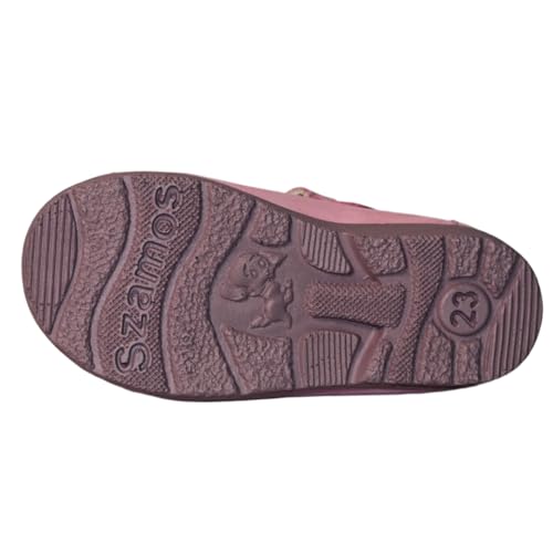 Kids Girls’ Genuine Leather Orthopedic Corrective Sandals – Arch Support Shoes for Flat Feet & Overpronation with Adjustable Hook-and-Loop Straps, Pink/White with Flowers & Butterfly Design4