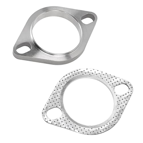 2PCS 2 2.5in Exhaust,Flanges,2PCS 2 2.5in Exhaust Flange Contion Kit Stainl Steel Universal for Exhaust Npipe Catback Headers