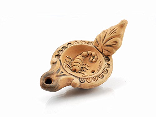 Lámpara de aceite Escorpión Zodiac, signo del círculo animal, Forum Traiani, de la mitología romana
