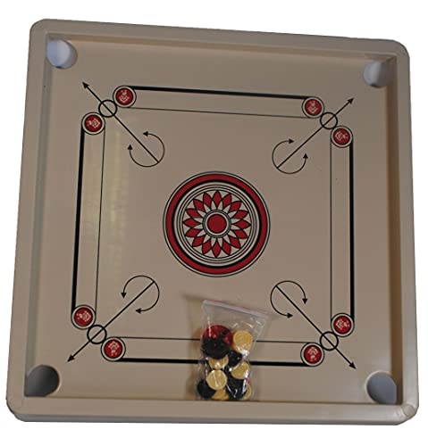 Bhavi Corporation Plastic Travel Size Carrom Board - 19 Inches X 19 Inches #TOP2