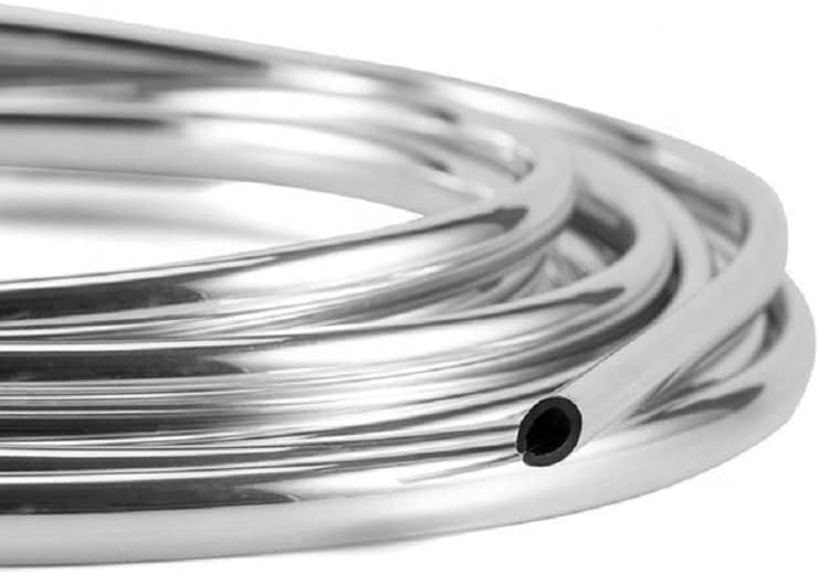 OTOLIMAN - Cubierta Protectora de tapicería, contra raspaduras, adhesivo para borde de puerta de coche, cromado, 5 m 16.4pies, forma de U,