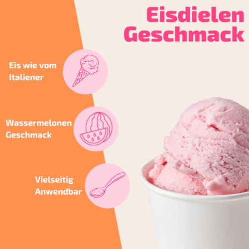 Wassermelone-Eispaste für fruchtiges aromatisches Eis » OHNE KÜNSTLICHE AROMASTOFFE » Auch zum Verfeinern von leckeren Desserts, Getränke und vielem mehr »Inhalt 250 g – Bild 3