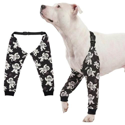 Image of LovinPet Dog Elbow Protector Anti-Licking Elbow Sleeve, Adjustable, Comfortable & Durable Front Leg Guard for Medium to Large Dogs, Prevents Licking and Chewing,Dog Sleeve,Dog Leg Sleeve,Black