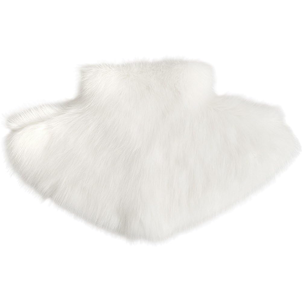 Col-bavoir en fausse fourrure à longs poils Hrippy une texture premium