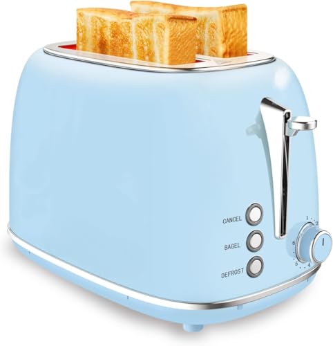 Toaster 2 Slice,Compact Bread Toasters with 6 Browning Settings
