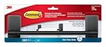 Command Bath Hand Towel Bar, Matte Black - 1 Towel Bar + 4 Water-Resistant Strips – Damage Free Hanging for Towels - Holds up to 1.3 kg