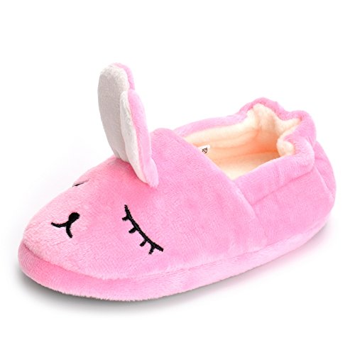 Estamico Toddler Girls' Bunny Slipper Cartoon Rabbit Warm Winter House Shoes, Pink, Us 7-8 M #TOP20