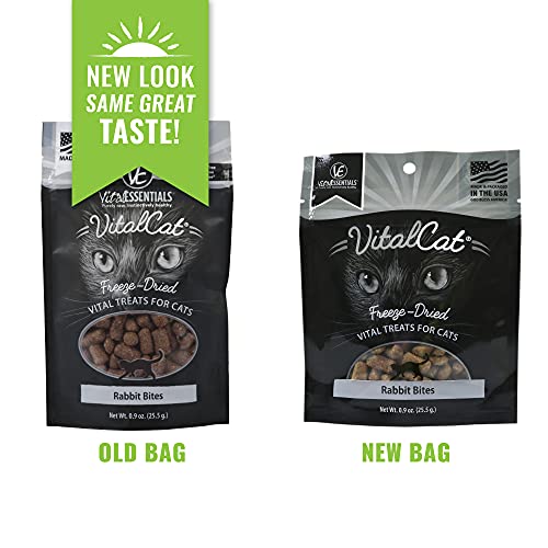 Vital Essentials Freeze Dried Cat Treats, Rabbit Bites 0.9 oz - Image 2