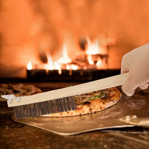 Cepillo de Alambre para Horno de Pizza SHINEOFI con Mango de Madera 7