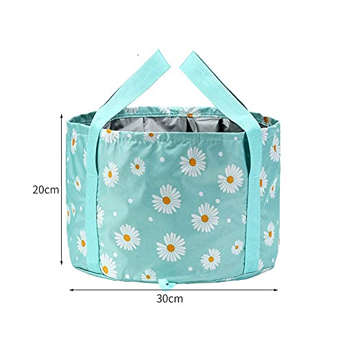 Daisies Print Collapsible Foot Bath Basin Azul Mediano miniatura 2