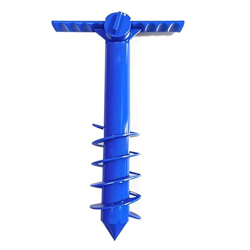Thrink Parasol Beach Umbrella Sand Anchor | Beach Parasol Stand Base for Poles 22-39 mm | Safe Screw Spike for Strong Wind with Handles | Portable and Lightweight Easy to Use