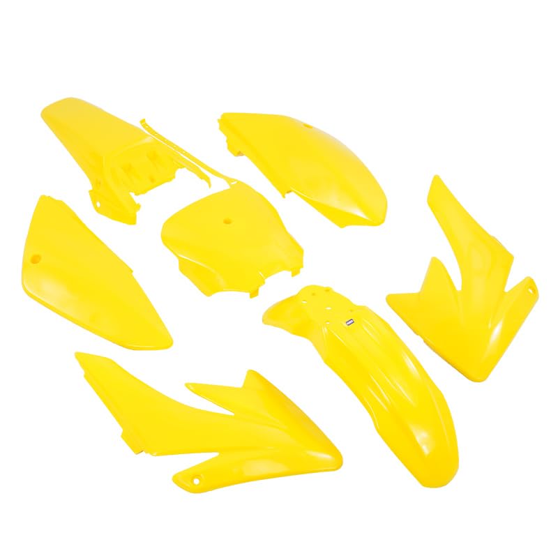 Kit plastique dirt bike CRF 70 jaune premium de type 6 pour pit bike