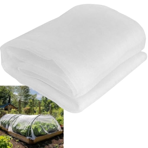 Greenhouse Barrier Mesh,2.4 x 6 m Mosquito Insect Bird Plant Net,Floating Row Covers Ultra Fine Garden Netting,High-Density Cuttable,Crop Screen Barrier Net Covers,for Indoors and Outdoors(White)