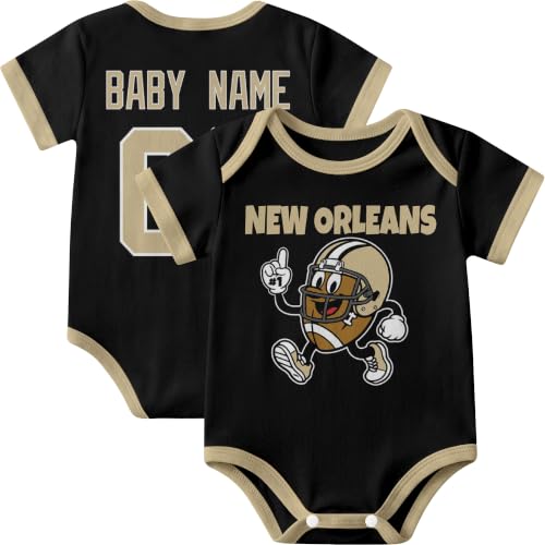 Image of KREDE Baby Clothes Custom Short Sleeves for Baby Boy Gifts | Custom Bodysuit with Number Name Gifts for Baby