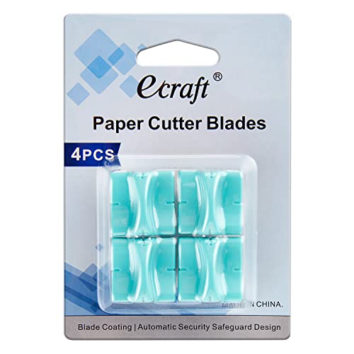 ecraft paper trimmer replacement blades automatic security safeguard paper cutter blade refills mint green 4 pack