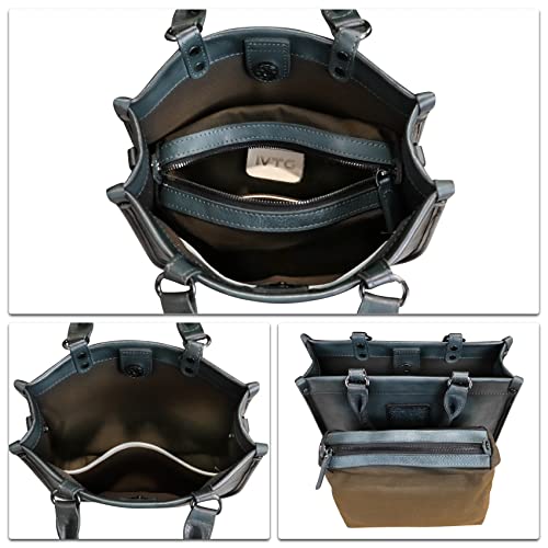 Image of Genuine Leather Handbags for Women Vintage Real Leather Fashion Tote Bag Shoulder Bag Crossbody Bag Satchel Purse