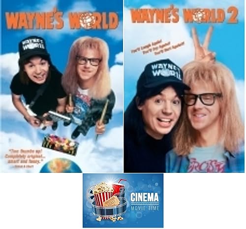 Mike Myers Comedy Double Feature WAYNE'S WORLD 1 ONE & WAYNE'S WORLD 2 TWO DVD Set Includes Movie Time Art Card