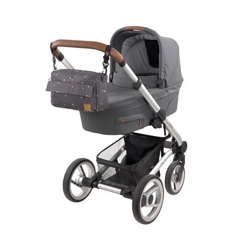 Miniatura 2 de Lässig Organizador Para Cochecito De Bebé Bolso Bandolera Bolso Para Cochecito Incl. Enganche Para Cochecito Casual Buggy Organizer Bag Blocks Anthracite