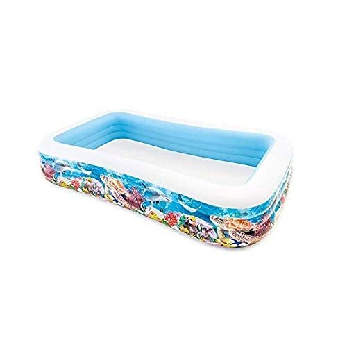 Piscina Infantil Piscina Hinchable Infantil con tobogan Gran Piscina Inflable, Piscina Infantil para niños, Piscina Infantil al Aire Libre en Verano (305 * 183 * 56CM) GCSQF