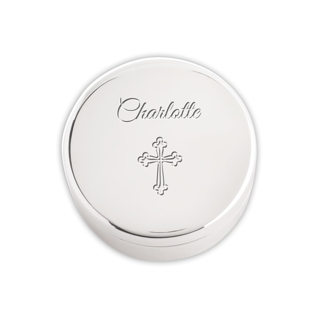 Cherished Moments Personalized Religious Round Jewelry Box