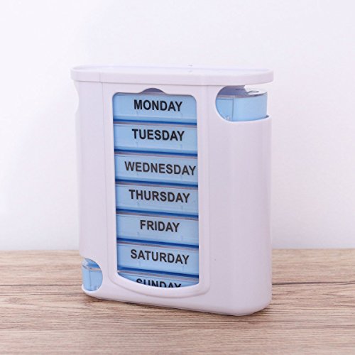 DOITOOL Recipiente para comprimidos de viagem para 7 dias, 28 compartimentos, porta-comprimidos sema