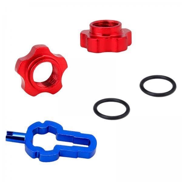 Bnf® 3xPresta Valve Nut Adapter to Presta Converter Converter Nut Repair Red Sporting Goods | Cycling | Bicycle Maintenance & Tools | Tools-image-16