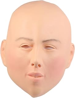 TENDYCOCO 1Pc Bola De Halloween Careca Máscara De Beleza Chapelaria Fantasias Adereços De Festa Látex Máscara Cosplay Roupas De Látex Máscara Assustadora De Halloween Máscara De Cabeça