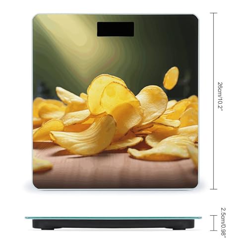 Báscula digital de baño diseño papas fritas 400lb capacidad miniatura 2