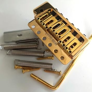 WOV09 52.5mm 2-1/16 Inch 2-Point Tremolo Bridge Gold for American Standard or Professional Strat Electric Guitar