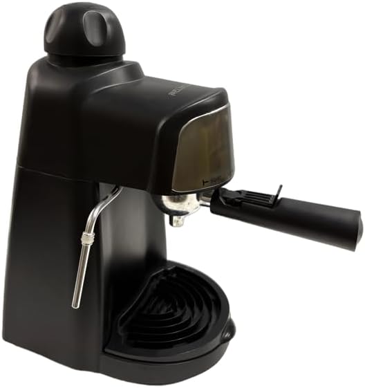 5-Bar Espresso Coffee Machine with Milk Frother – 800W Fast Heating, 2-4 Cup Capacity, for Home & Office Use, Black