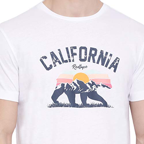 Image of Red Tape Men's Solid Regular Fit T-Shirt