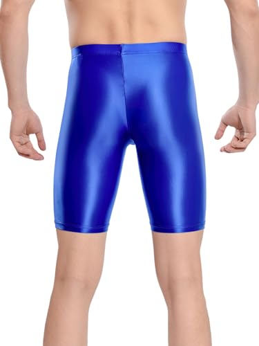 Men's Satin Smooth Boxer Short Leggings Oil Glossy Sissy Closed Peni Sheath Pouch Underwear2