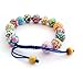 2pcs X Colorful Fimo Flower Bead Adjustable Bracelet
